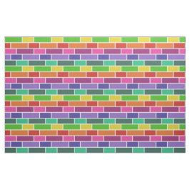 Tecido Padrão Geométrico Colorido de Brick Moderno