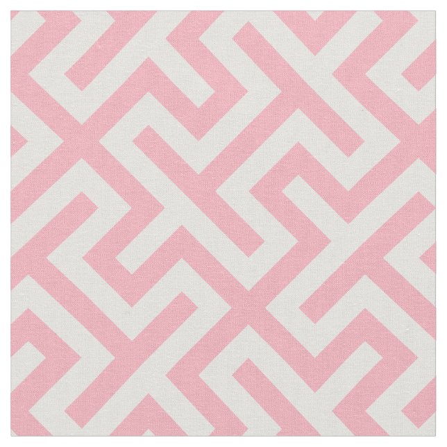 Tecido Padrão geométrico de abstrato branco e cor-de-rosa (Detalhe)