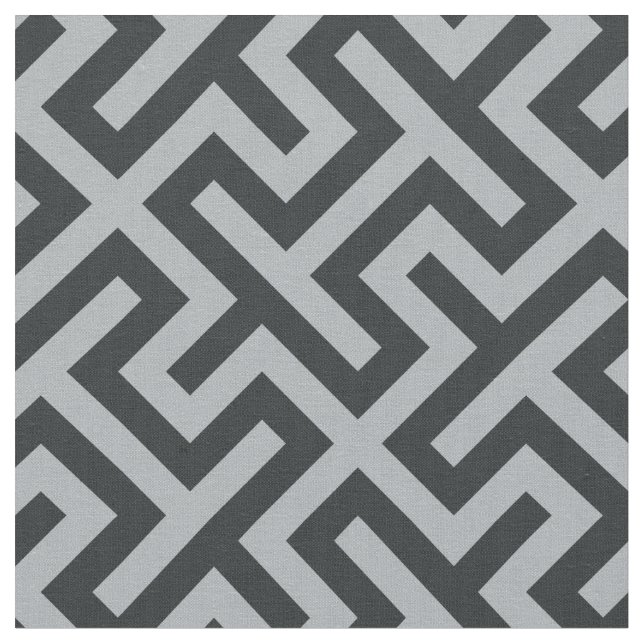 Tecido Padrão geométrico de abstrato preto e cinza (Detalhe)