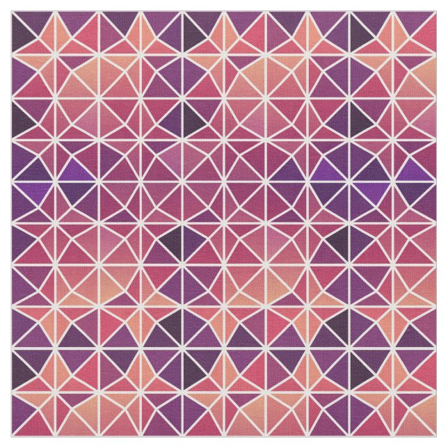 Tecido Padrão Geométrico de Azulejo Rosa (Detalhe)