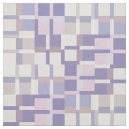 Tecido Padrão Geométrico de Bloqueio de Cores - Roxo e La