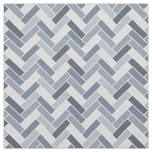 Tecido Padrão Geométrico de Cinza Azul Herringbone