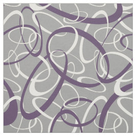 Tecido padrão geométrico de cinza branca púrpura