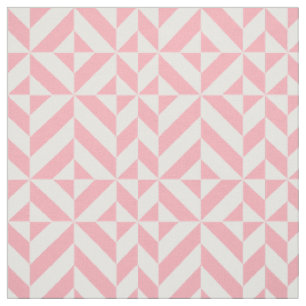 Tecido Padrão Geométrico de Deco Cube, de Melão Rosa