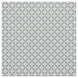 Tecido Padrão Geométrico do Estilo Verde da cinza