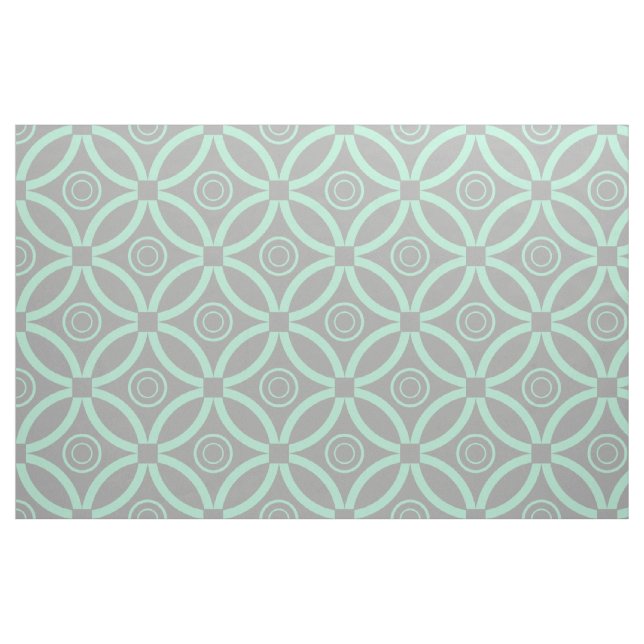 Tecido Padrão Geométrico do Pastel Green & Cinza (Fat Quarter)