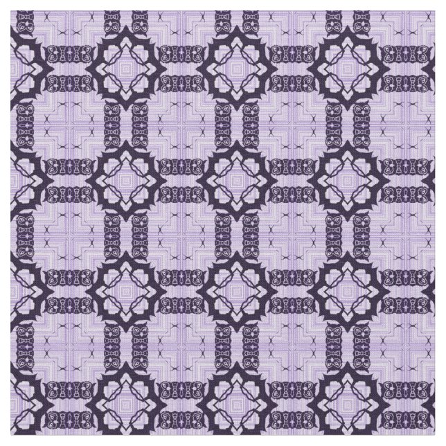 Tecido Padrão Geométrico Lavanda e Violeta (Detalhe)