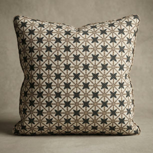 Tecido Padrão Geométrico Legant Mosaic Black & Beige