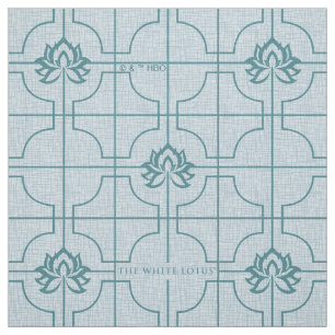 Tecido Padrão Geométrico Lotus Grid - O Lotus Branco