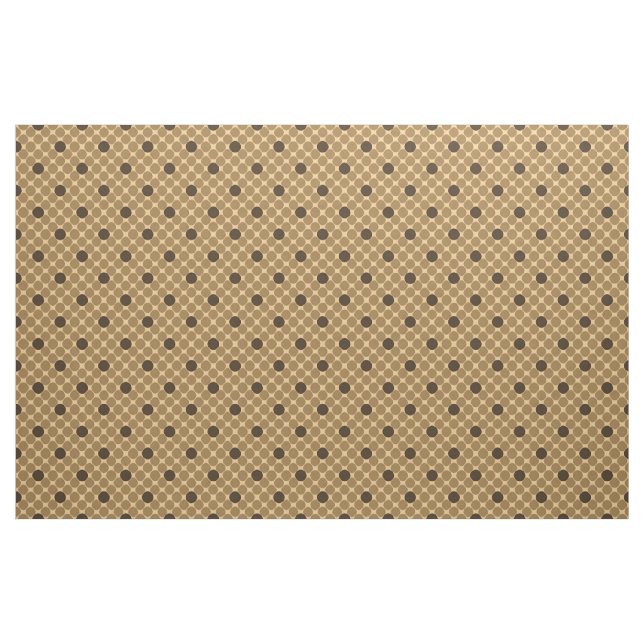 Tecido Padrão Geométrico Marrom com Círculos (Fat Quarter)