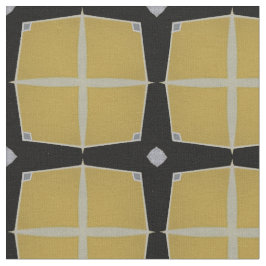 Tecido Padrão Geométrico Moderno Amarelo e Negro