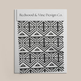 Tecido Padrão Geométrico Preto e Branco