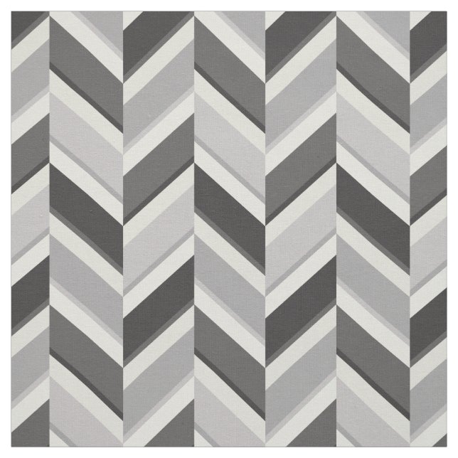Tecido Padrão geométrico zigzag da cinza neutra (Modelo)