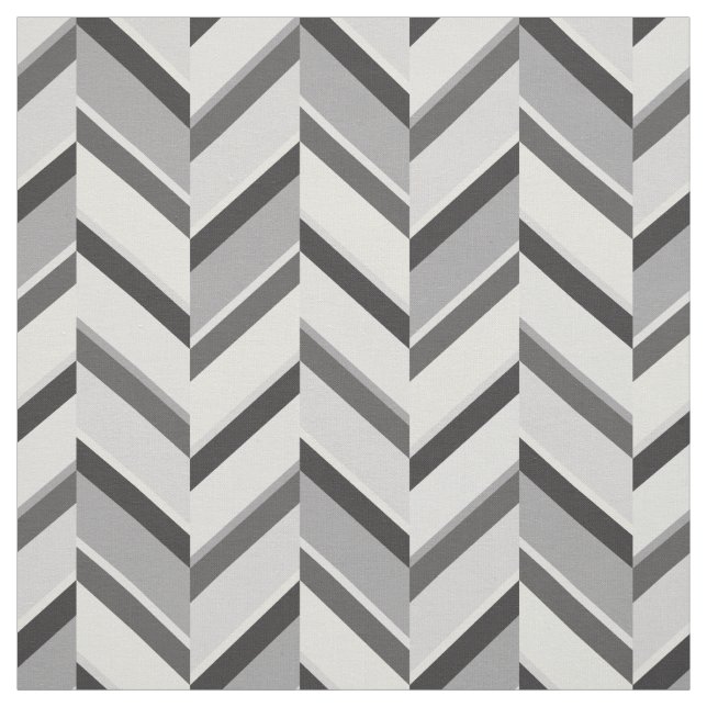 Tecido Padrão geométrico zigzag de cinzas neutras quic (Modelo)