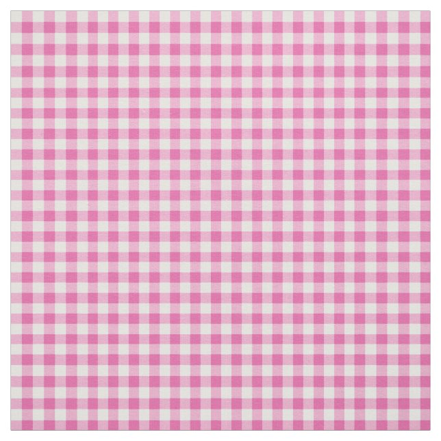 Tecido Padrão Gingham de Verificação Branca e Rosa (Modelo)