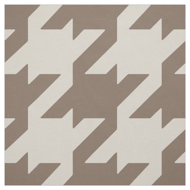 Tecido Padrão houndstooth castanho bege negro chico (Modelo)