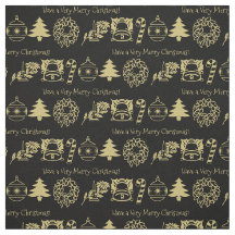 Padrão Icônico Natal Dourado/Feriado Negro