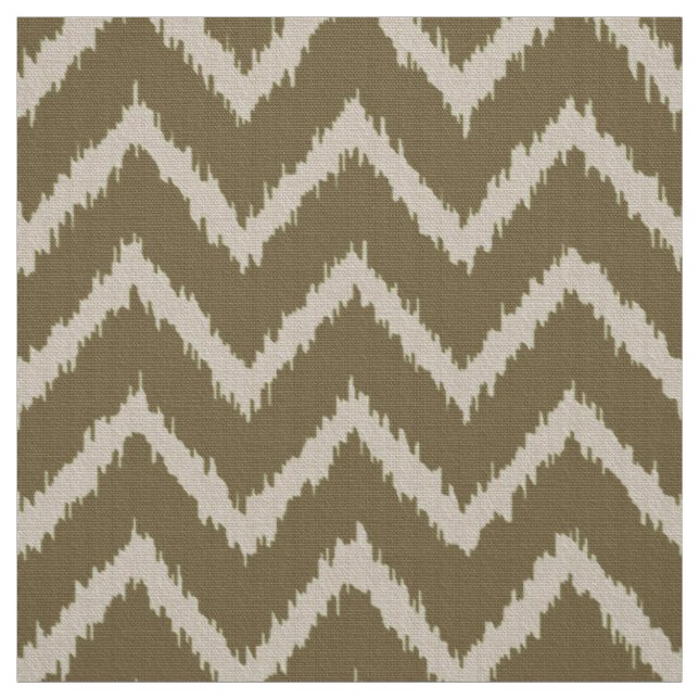 Tecido Padrão Ikat Chevron - Taupe tan e beige (Modelo)