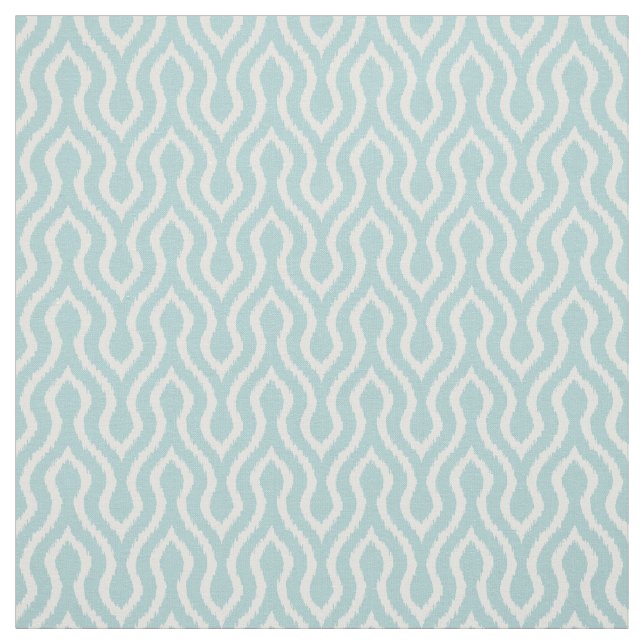 Tecido Padrão ikat de chevron turquesa pastel fofo (Modelo)