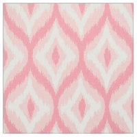 Padrão Ikat Quatrefoil de Toneladas Brancas e Rosa