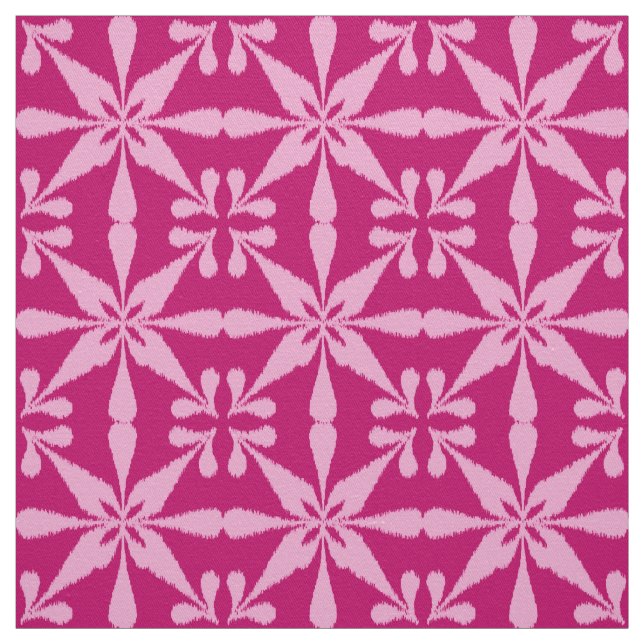 Tecido Padrão Ikat Star - Cor-de-rosa Fuchsia (Modelo)