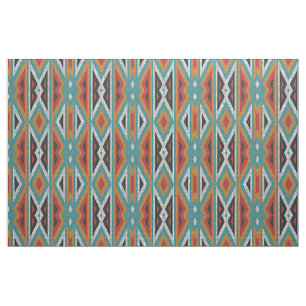 Tecido Padrão Indígena Nativo Americano do Mosaico Rustic