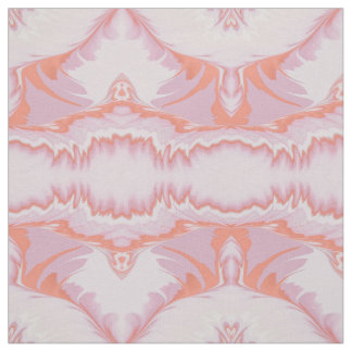 Tecido Padrão Intriciado Em Branco Rosa Manteiga Multicol
