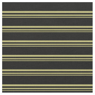 Tecido Padrão Khaki Escuro e Stripes Coloridas Pretas