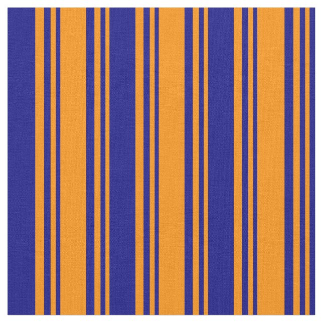 Tecido Padrão Laranja Escuro e Azul Strike (Detalhe)