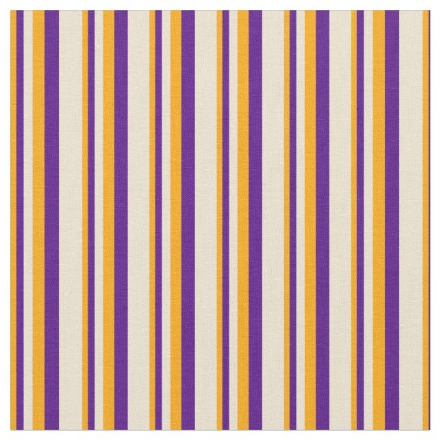 Tecido Padrão Laranja, Indigo e Linhas beges (Detalhe)
