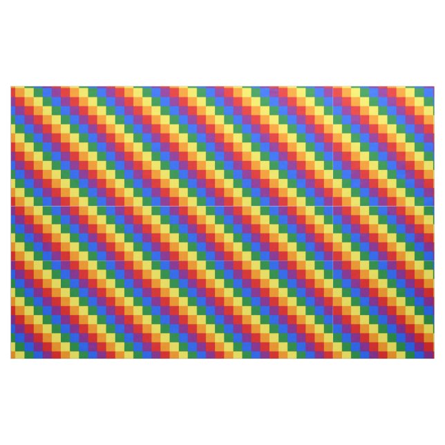 Tecido Padrão LGBT verificado (Fat Quarter)