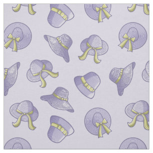 Tecido Padrão Lilac do Chapéu de Verão feminino