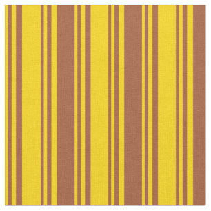 Tecido Padrão listrado/alinhado amarelo e siena