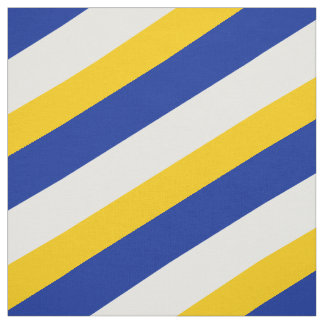 Tecido Padrão listrado azul, branco e amarelo