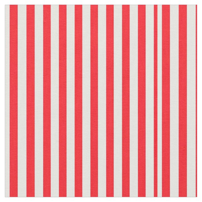 Tecido Padrão Listrado Vibrante Vermelho e Branco (Detalhe)