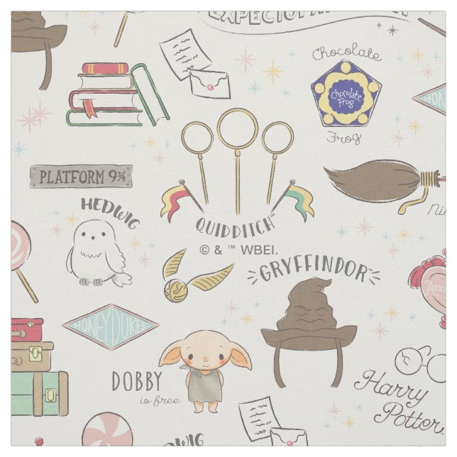 Tecido Padrão Mágico Pequeno HARRY POTTER™ (Modelo)