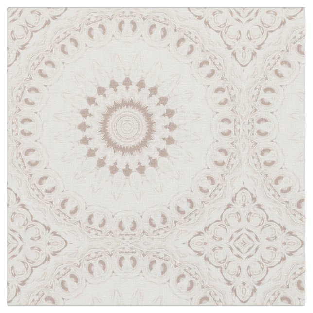 Tecido Padrão Mandala Bege e Creme (Detalhe)