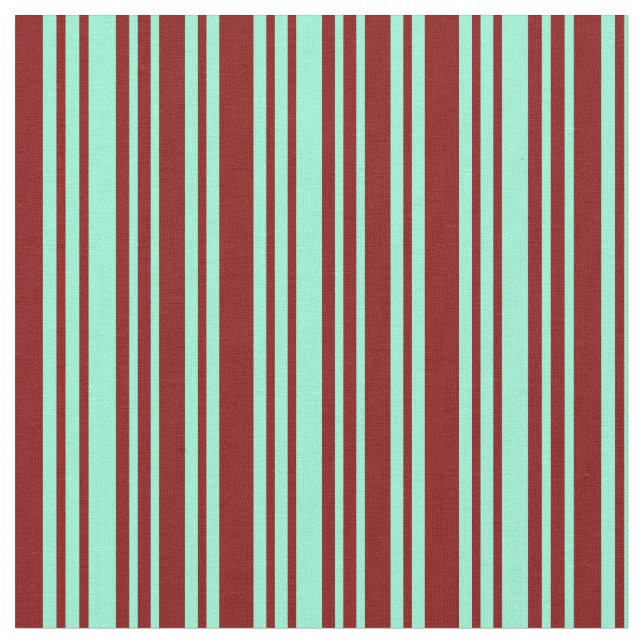 Tecido Padrão Maroon e Aquamarine Stripes/Linhas (Detalhe)