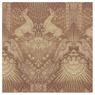 Tecido Padrão Medieval De Veados E Águias