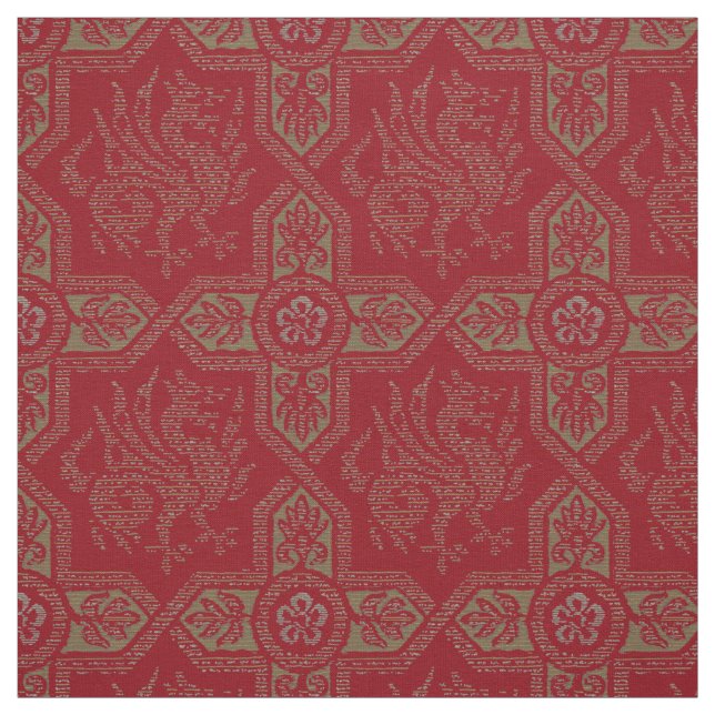 Tecido Padrão Medieval do Dragão Griffin (Modelo)