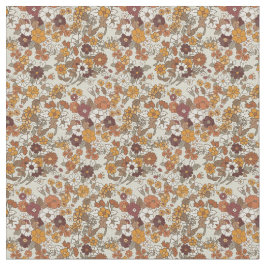 Tecido Padrão mediterrânico das Flores de Boho Retro