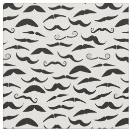 Tecido Padrão Misto de bigodes pretos