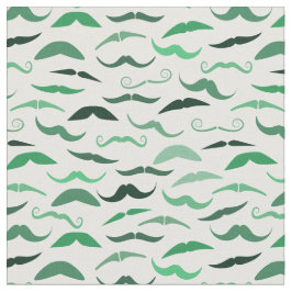 Tecido Padrão misto de bigodes verdes