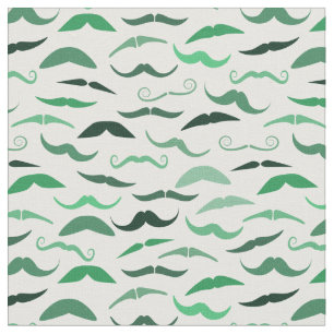 Tecido Padrão misto de bigodes verdes