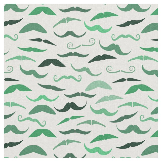 Tecido Padrão misto de bigodes verdes (Detalhe)