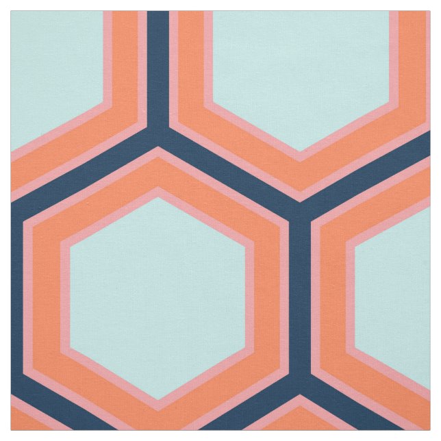 Tecido Padrão Modern Geométrico HoneyComb Retro HoneyComb (Modelo)