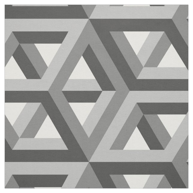 Tecido Padrão moderno de hexágonos retrô geométricos nº 2 (Modelo)