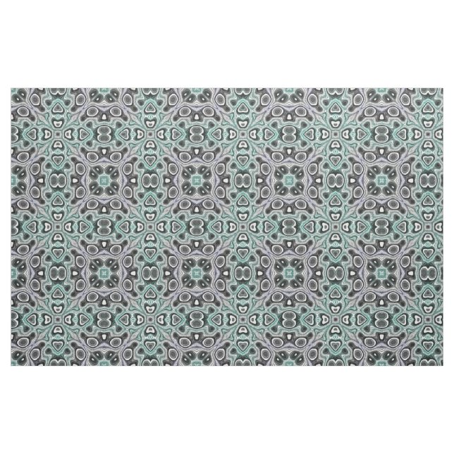 Tecido Padrão Mosaico Da Cinza Teal Roxo Retro Chic Nouve (Fat Quarter)