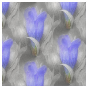 Tecido Padrão Natural da Flor Gentiana Azul 