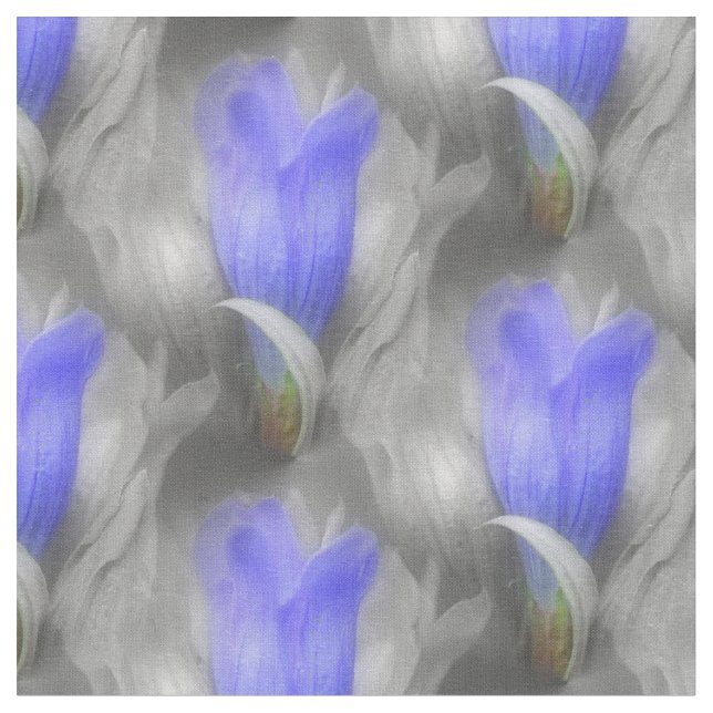 Tecido Padrão Natural da Flor Gentiana Azul (Detalhe)